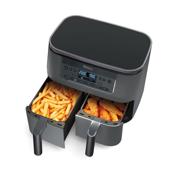 Ninja Dual Zone Heißluftfritteuse 7,6 L DZ300EU Metallic Grau